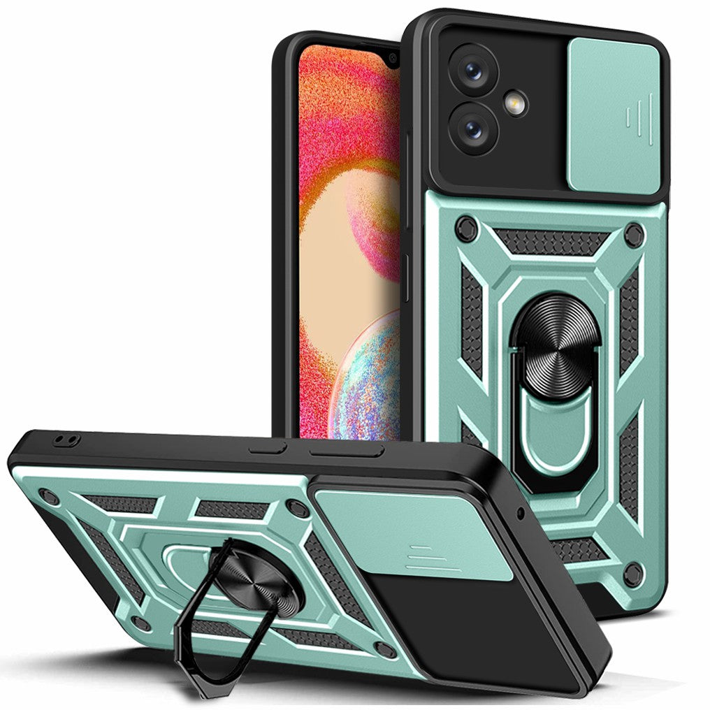Slide Camera Phone Case for Samsung Galaxy A04e 4G F04 4G M04 4G Hard PC Soft TPU Protective Rugged Phone Cover with Kickstand Slide Camera Phone Case for Samsung Galaxy A04e 4G F04 4G M04 4G Hard PC Soft TPU Protective Rugged Phone Cover with Kickstand